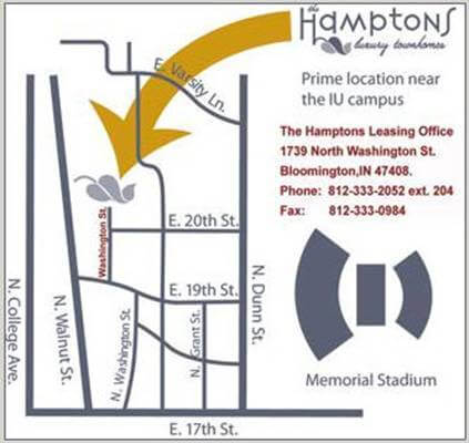 Voted 1 Apartments The Hamptons Townhomes Next To Iu Stadiumthe At Iu Stadiumthe Hamptons Apartments